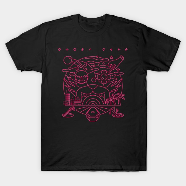 Ghost Cave (Pink Neon) T-Shirt by Ghost Cave Records /The Dennis Ball Show